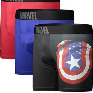 Captain America Performance Mesh Boxer Briefs 3 Pk